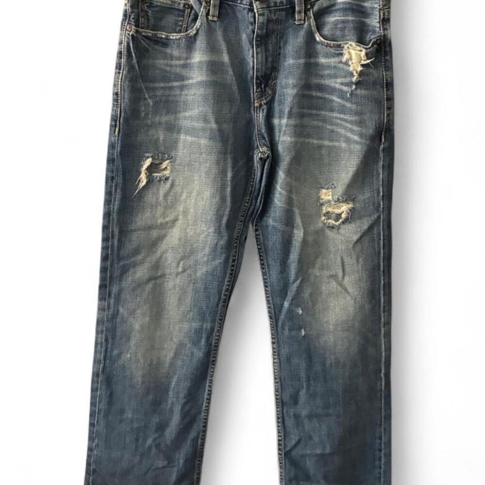 American Eagle Men’s 32x34 Bootcut Distressed Jeans Y2K Medium Wash Denim